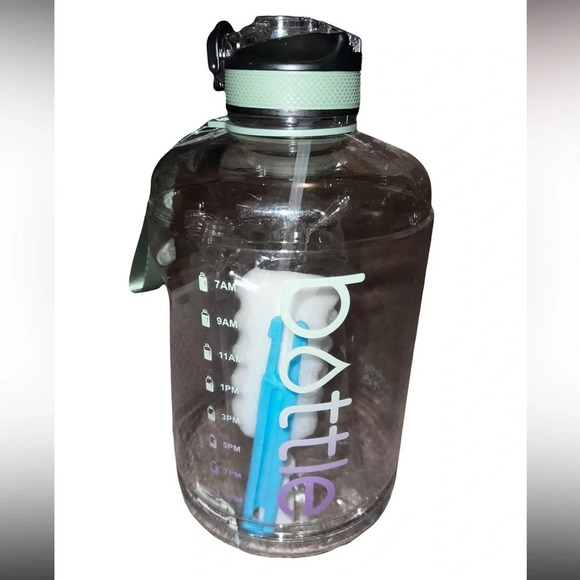 NWT Gallon Water Bottle Motivational with Straw&Big Handle - Picture 2 of 10